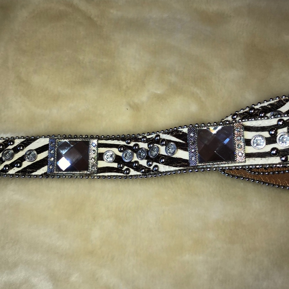 Montana West Zebra Print Belt